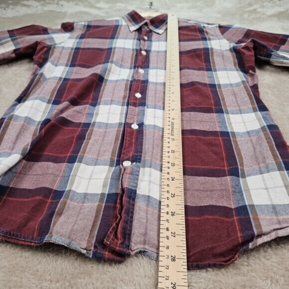 J.Lindeberg Benny Slim Patterned Flannel Plaid Shirt Button-Down Mens Size S - Picture 5 of 10